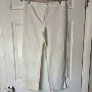 Ann Taylor White Straight-Leg Pants